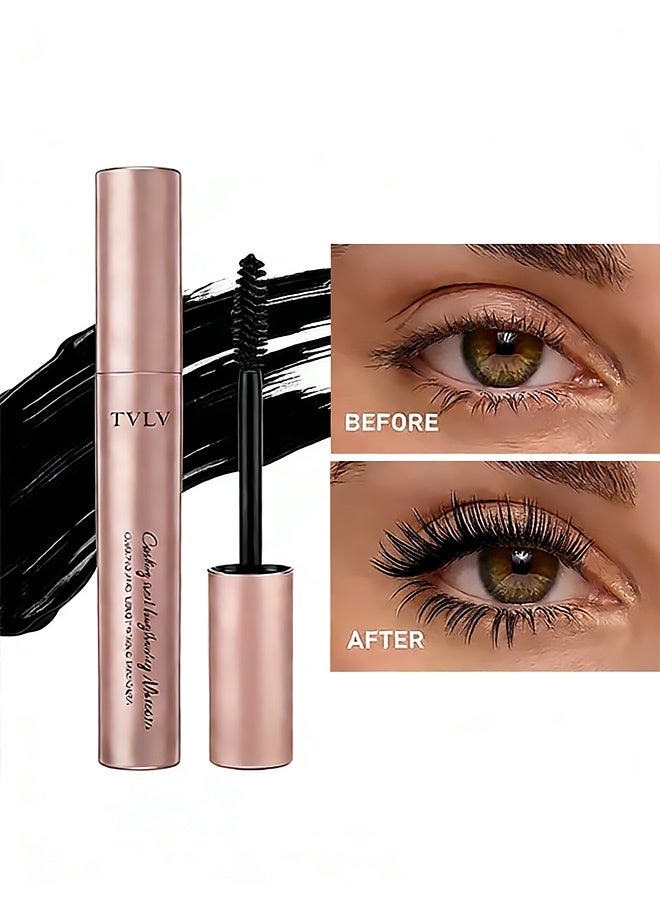 TVLV Thick Lash Primer - Waterproof, Lengthening, 3D, Thick and Curly Lash Base Gel - Non-Distorting Mascara - 02# Black - Image 1